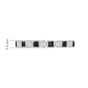 Vintage Inspired Diamond and Spinel Stackable Half Band - Shahin Jewelry